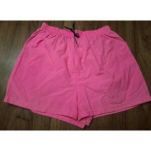 Vintage 80s ADDITIONS BY RONNIE Neon Pink Nylon Shorts Womans M